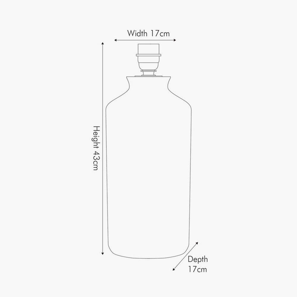 Bude Blue & White Stripe Stoneware Table Lamp - Base Only